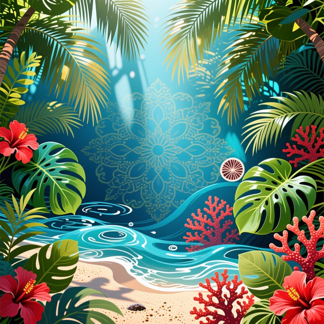 Tropical Map Texture Free Lush Tropical Paradise Image - Tropical, Jungle, Rainforest ...