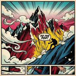 Free Comic Mountain Climb Image - Comic, Mountain, Popart | Download at ...