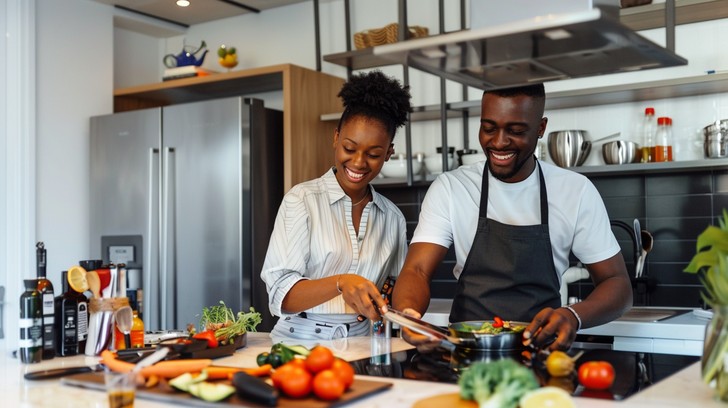 Free Cooking Together Joyfully Image - Cooking, Couple, Kitchen ...