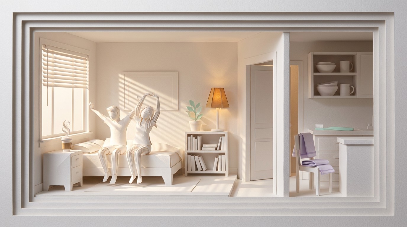 Free Morning Routine Papercraft Image - Papercraft, Sculpture, Diorama ...
