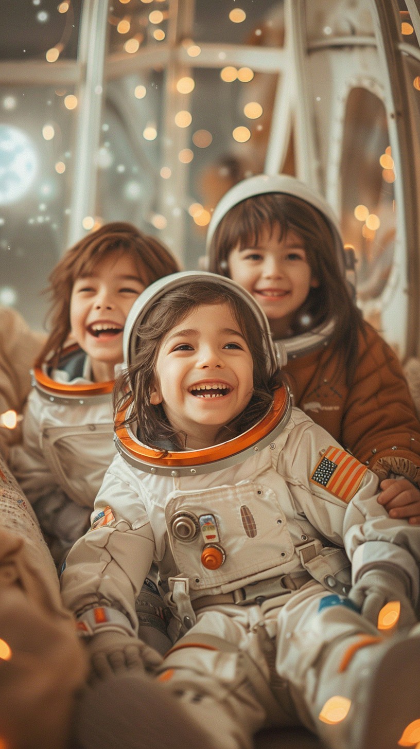 Free Kids' Space Adventure Image - Children, Astronauts, Playful ...
