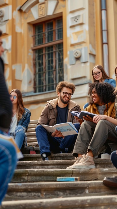 Free Students on Steps Image - Students, University, Discussion ...
