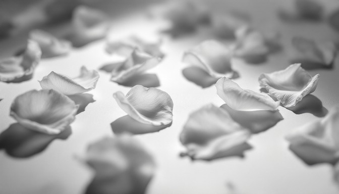 White Roses Scattered Free Elegant Monochrome Rose Image - Rose, Monochrome, Elegance ...