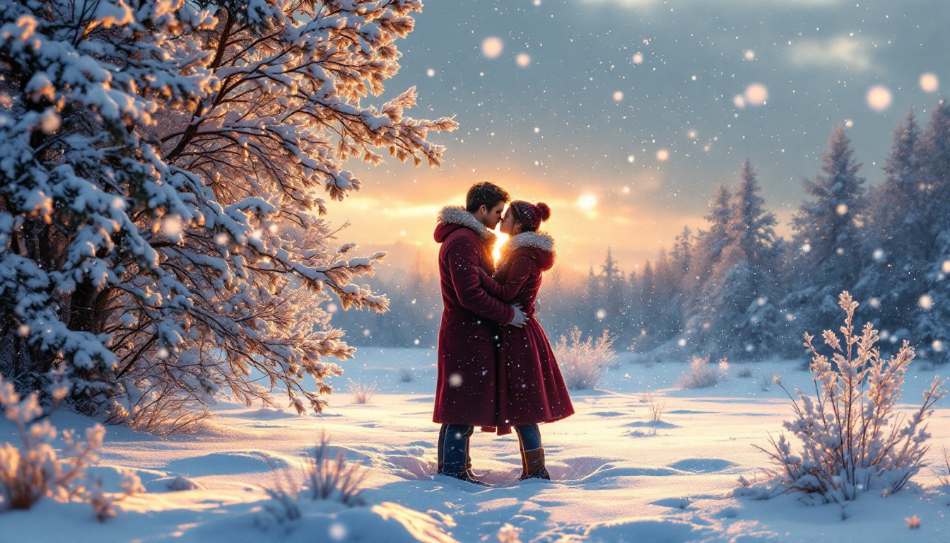Cold Spring Romantic Free Winter Romance Glows Image - Winter, Romantic, Sunset | Download ...