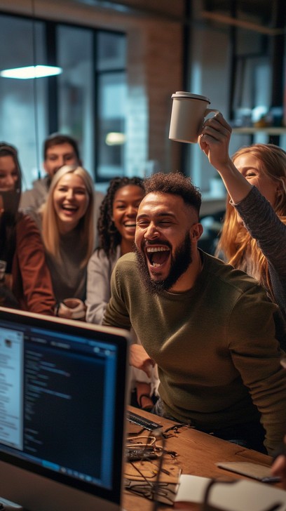Free Team celebrating success Image - Team, Celebration, Success ...