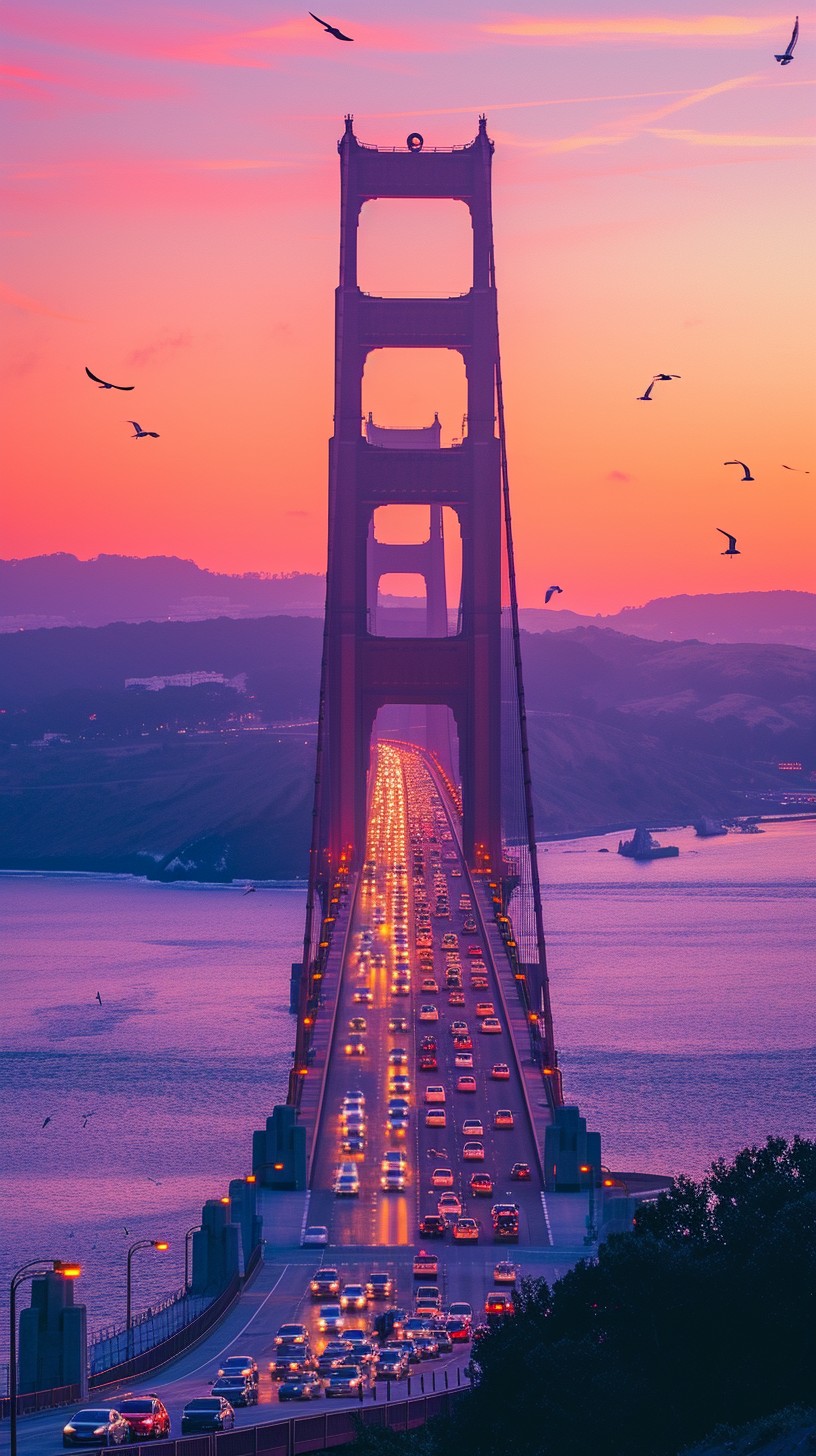 Free Sunset Bridge View Image - Sunset, Bridge, Skyline | Download at ...
