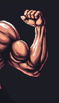 Free Pixel Muscle Power Image - Muscle, Bicep, Strength | Download at ...