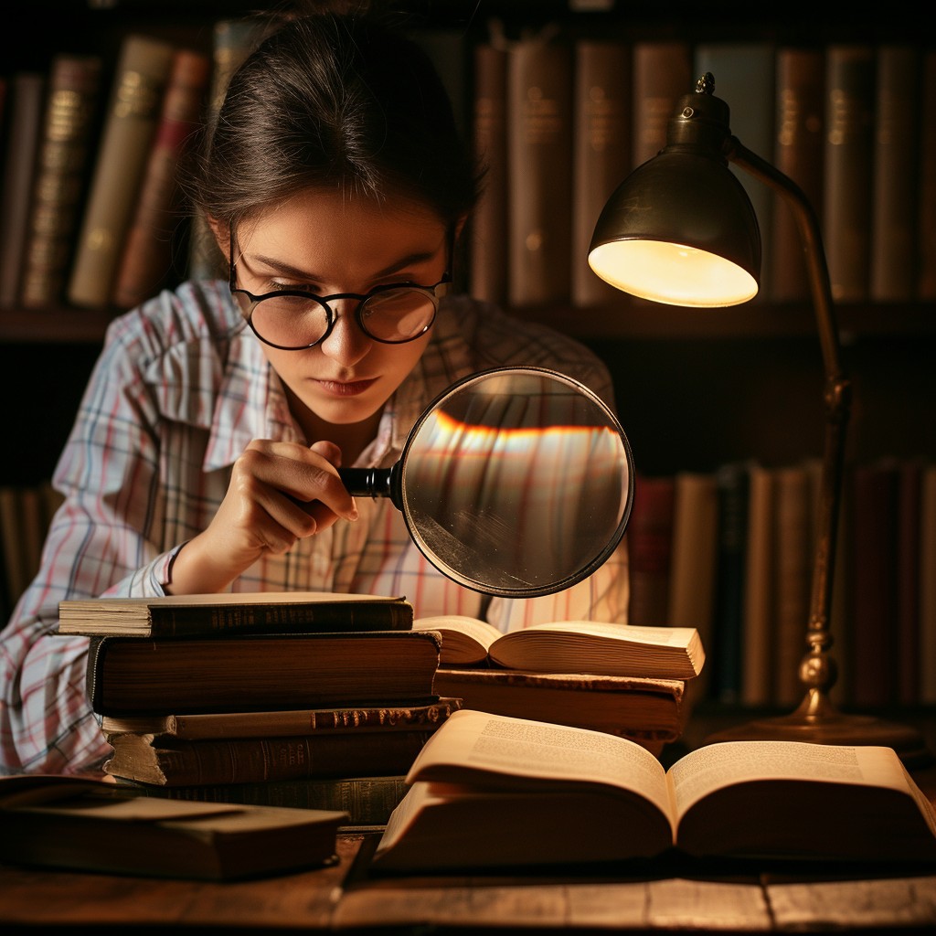 Free Investigative Study Session Image - Studying, Research, Magnifying ...