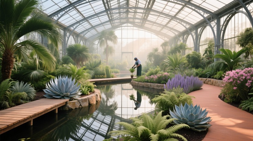 Free Tranquil Greenhouse Sanctuary Photo - Conservatory, Botanical ...