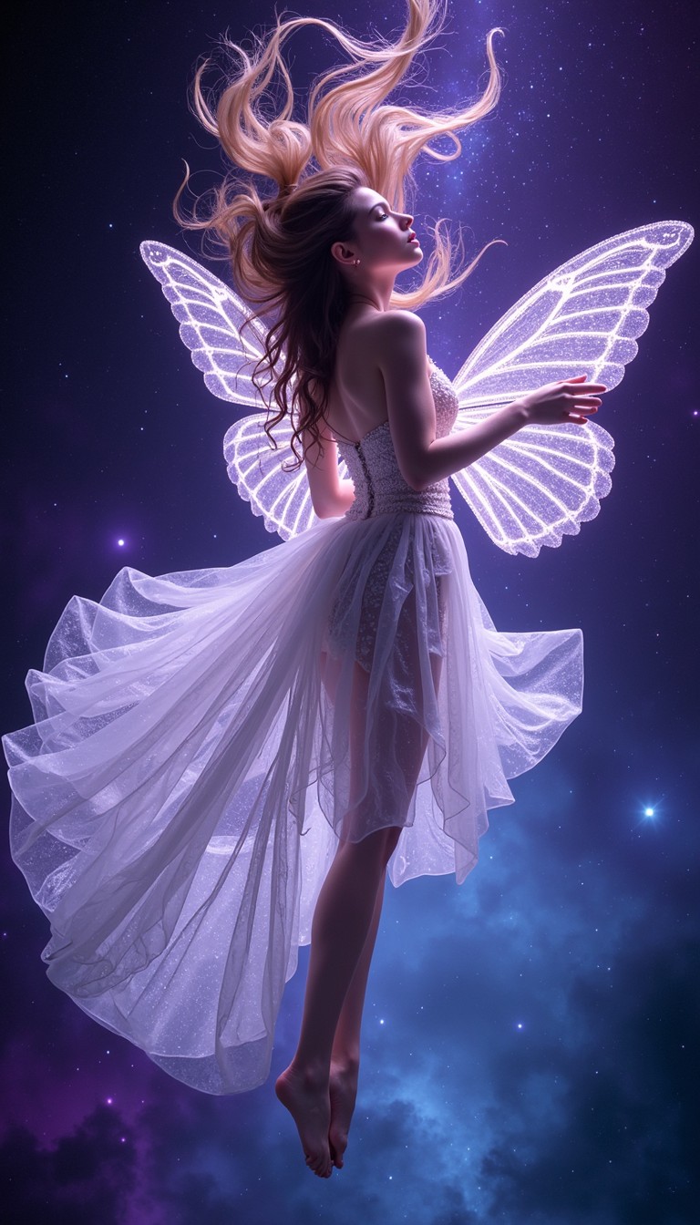Free Cosmic Butterfly Maiden Image - Fairy, Ethereal, Butterfly