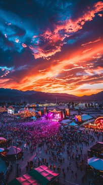 Free Festival Sunset Scene Image - Festival, Sunset, Crowd | Download ...