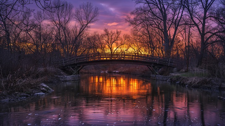 Free Twilight Bridge Reflection Image - Twilight, Bridge, Reflection ...