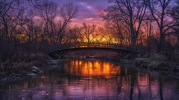 Free Sunset Bridge Reflection Image - Sunset, Bridge, Reflection ...