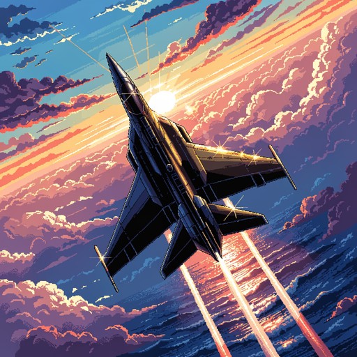 Free Pixel Fighter Sunset Image - Fighter, Jet, Pixel | Download at ...