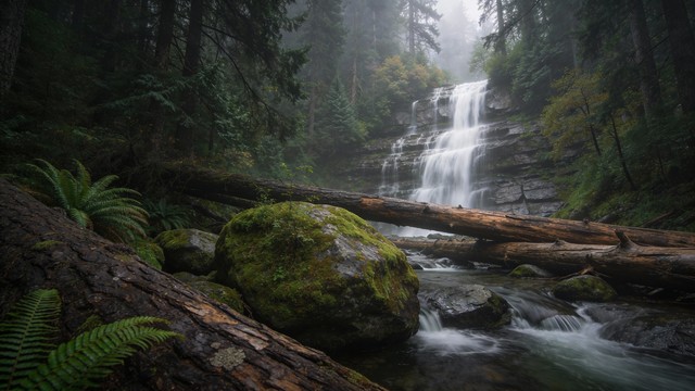 Free Misty Rainforest Waterfall Image - Waterfall, Rainforest, Cascade ...