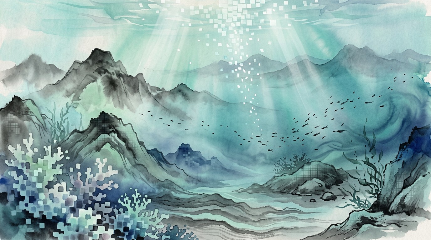 Free Underwater Mountain Dreams Image - Watercolor, Underwater ...
