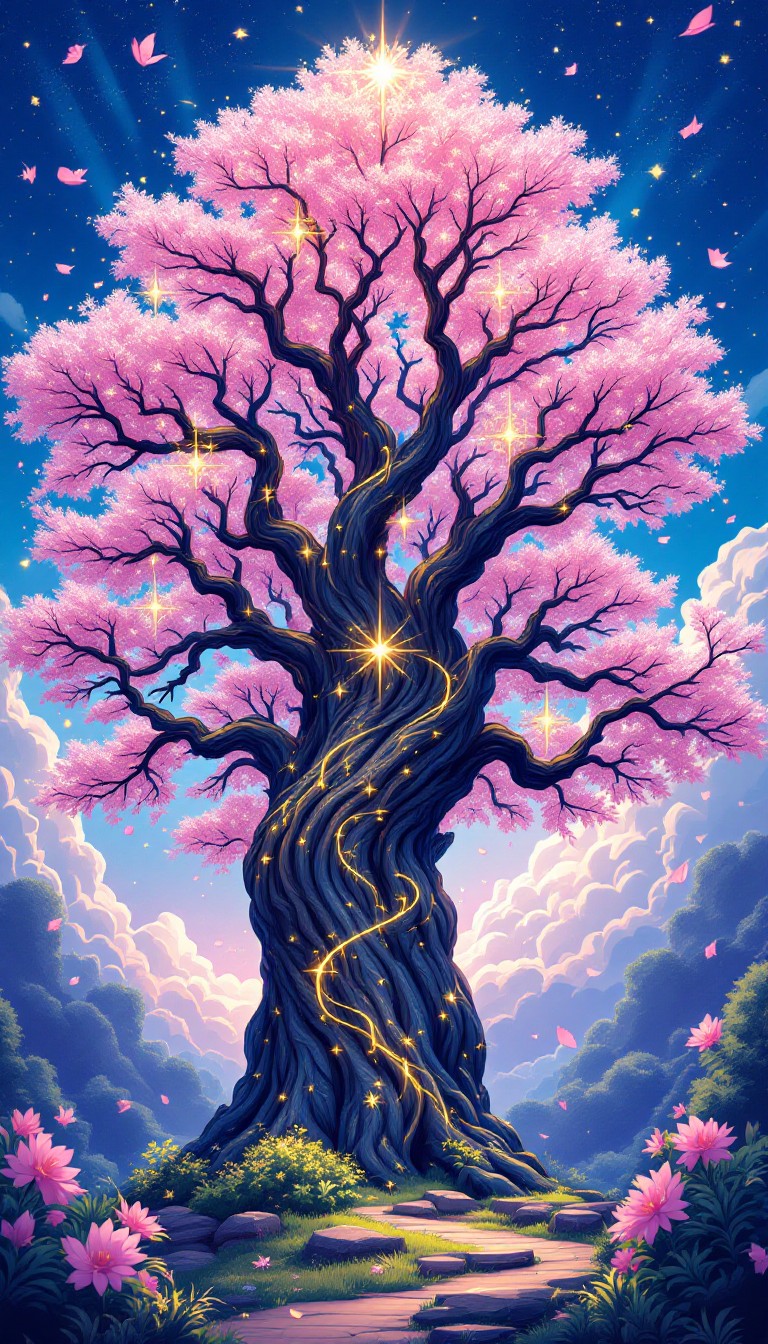 Free Mystical Sakura Tree Image - Sakura, Tree, Anime | Download at ...