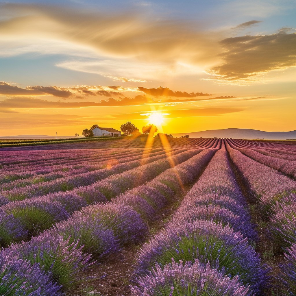 Free Lavender Fields Sunset Photo - Sunset, Lavender, Fields | Download ...