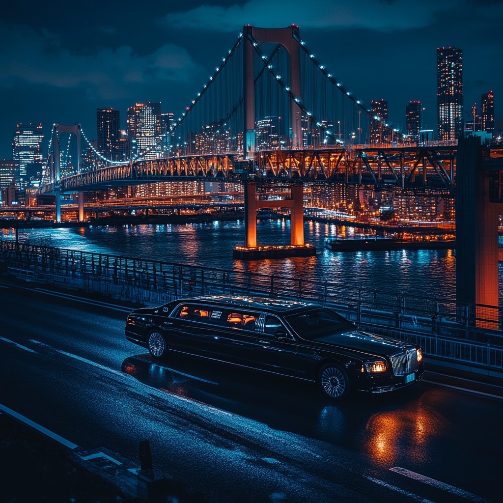 Free City Nightscape Drive Image - City, Night, Bridge | Download at ...