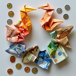 Free Origami Money Blossoms Image - Origami, Currency, Coins | Download ...