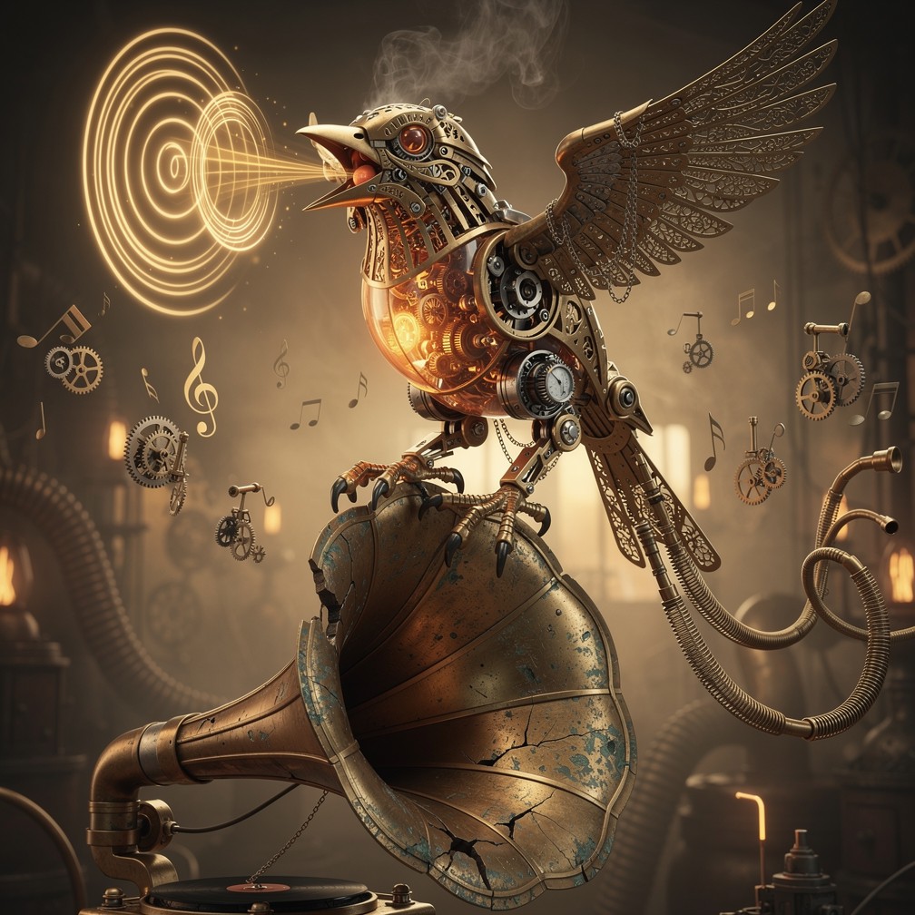 Free Clockwork Musical Bird Image - Steampunk, Mechanical, Clockwork ...