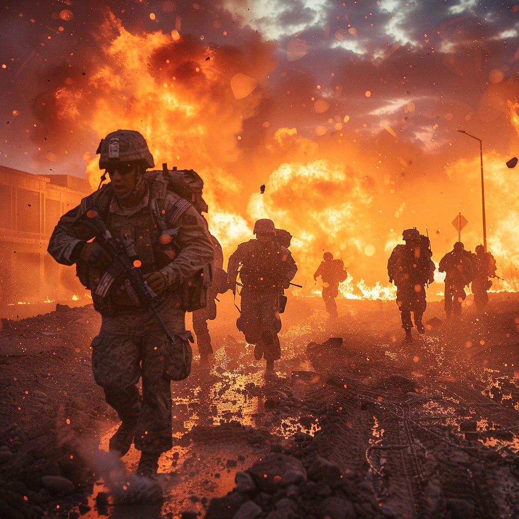 Free Soldiers Amidst Explosion Image - Soldiers, Explosion, Fire ...
