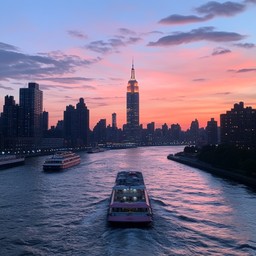 Free Sunset city skyline Image - Sunset, Skyline, River | Download at ...