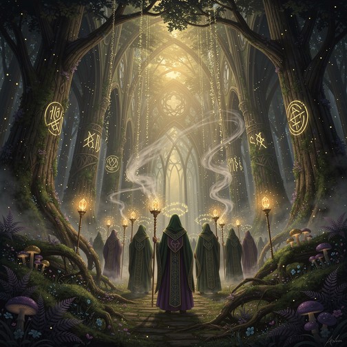 Free Sacred Forest Procession Image - Fantasy, Illustration, Forest ...