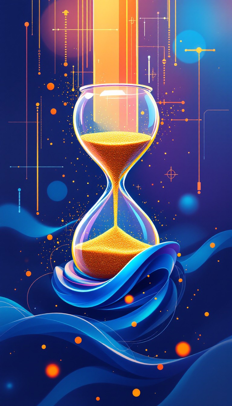 Free Time Meets Technology Image - Hourglass, Digital, Transformation ...