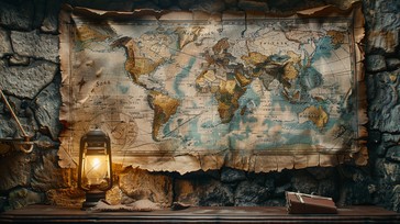 Free Vintage Map Display Image - Map, Vintage, Lantern | Download at ...