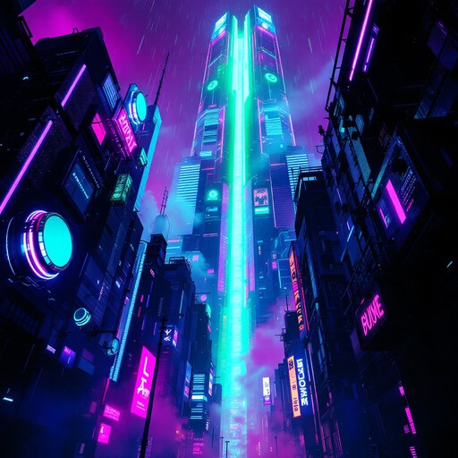 Free Neon Vertical Metropolis Image - Cyberpunk, Neon, Futuristic ...