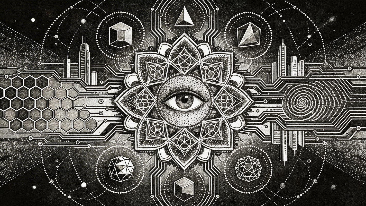 Sacred Geometry Computer Free Sacred Digital Geometry Image - Geometry, Mandala, Dotwork ...