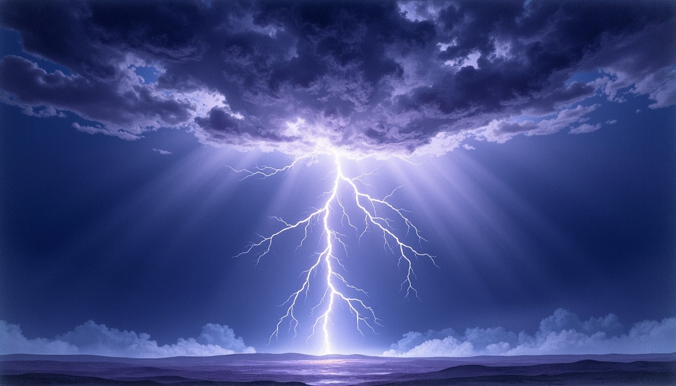 Free Electric Storm Drama Image - Lightning, Storm, Watercolor ...
