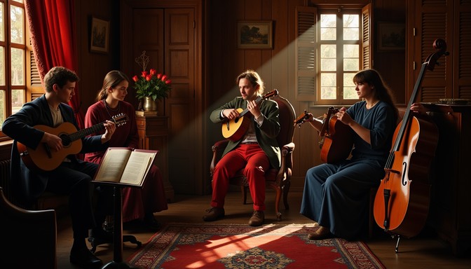 Sunlight On Instruments Download Quartet In Sunlight Image - Quartet, Classical, Musicians ...