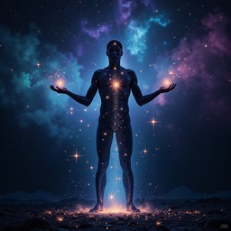 Free Stellar Human Connection Image - Cosmic, Silhouette, Stars ...