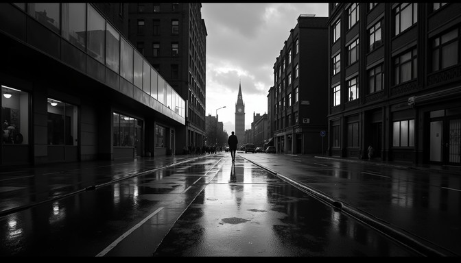 Free Rainy City Noir Image - Monochrome, Cityscape, Reflection ...