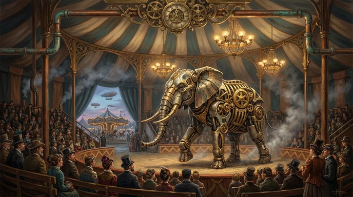 Free Steampunk Circus Spectacle Image - Steampunk, Victorian, Circus ...
