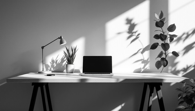 Free Minimalist Workspace Serenity Image - Workspace, Desk, Laptop ...