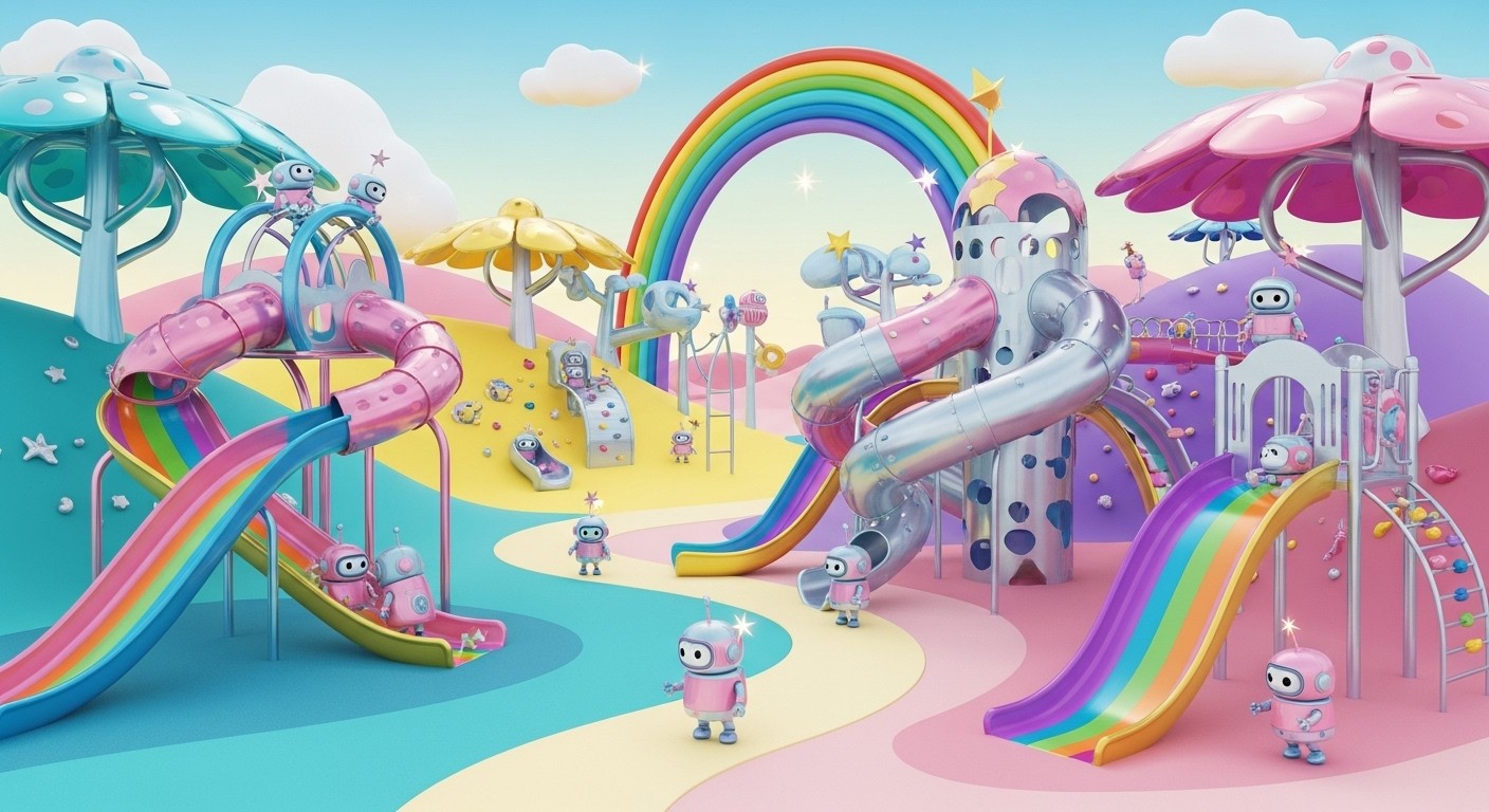 Free Rainbow Robot Playground Image - Playground, Robots, Rainbow ...