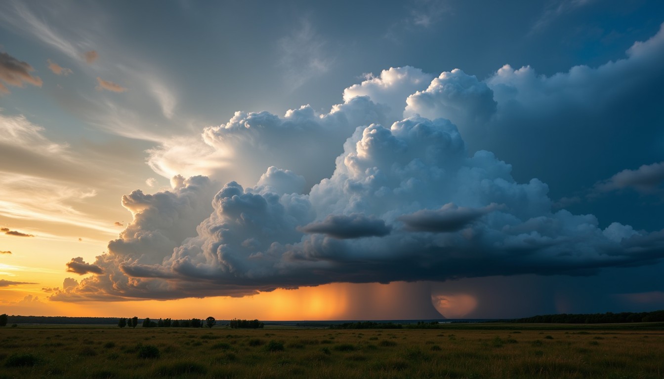 Free Storm at sunset Image - Storm, Sunset, Clouds | Download at StockCake