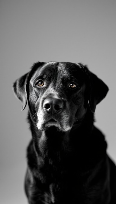 Labrador Shadow Free Soulful Labrador Portrait Image - Labrador, Monochrome, Portrait ...