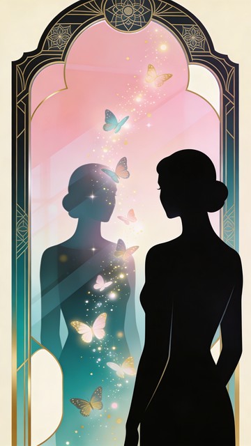 Free Elegant Inner Reflection Image - Woman, Silhouette, Mirror ...