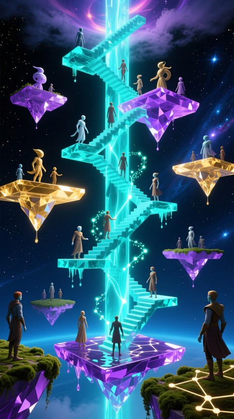 Free Cosmic Crystal Gathering Image - Cosmic, Crystal, Staircase ...