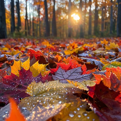 Download Autumn Leaves Glow Image - Autumn, Leaves, Sunset | StockCake