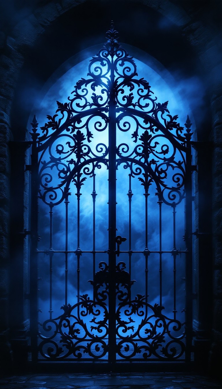 Free Blue Gothic Gate Image - Gothic, Gate, Iron | Download at StockCake