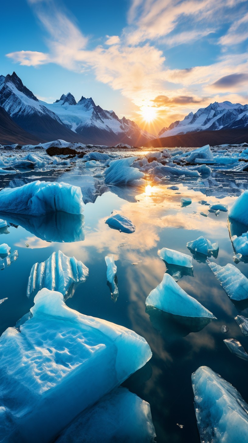 Free Icy Sunset Beauty Photo - Sunset, Ice, Mountains | Download at ...