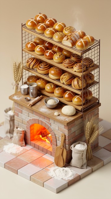 Mini Bakery Model Free Miniature Bakery Dream Image - Bakery, Miniature, Isometric ...