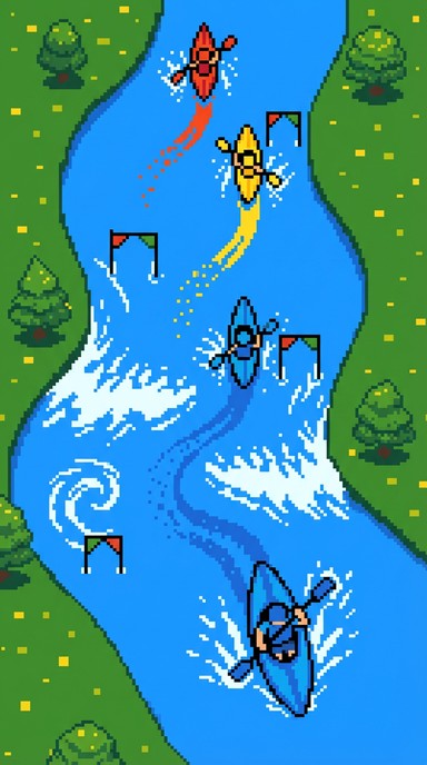 Free Pixel River Racing Image - Kayaking, Racing, Pixel | Download at ...