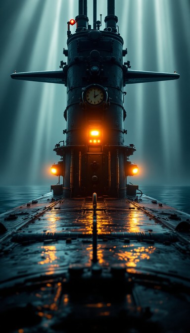 Submarine Reflection Free Submarine Emerges Mysteriously Image - Submarine, Underwater ...