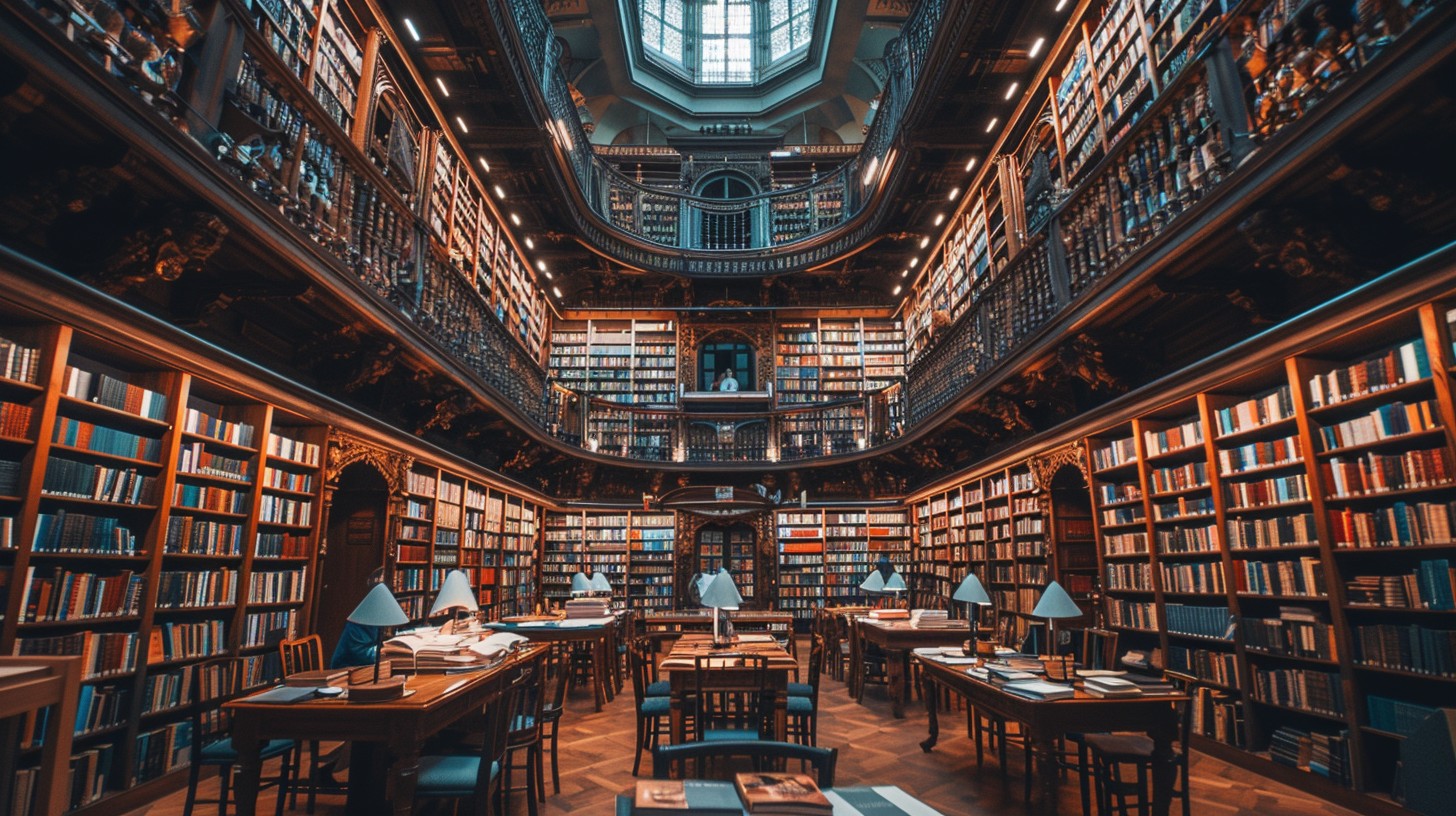 Free Elegant Library Interior Image - Library, Books, Bookshelves ...